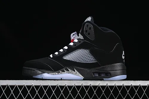 All categories Air Jordan Jordan series basketball shoes Air Jordan 5 Air Jordan 5 Black "Metallic Reimagined" AJ5 Joe 5 black silver HF3975-001